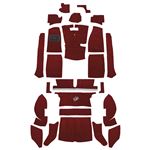 Carpet Set Standard - Red Nylon Sewn LHD - MGB GT - 244420 - Moss