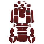 Carpet Set Standard - Red Nylon Sewn RHD - MGB GT - 244421 - Moss