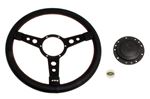 Steering Wheel Kit 14" Vinyl Semi Dish Black Centre and Boss - RA1440B - Mountney