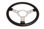Steering Wheel 14" Vinyl Semi Dish Polished Centre - 43SPVB - Mountney