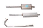 Mild Steel Exhaust Full System - TR3 from TS11717, TR3A, TR4 - RF4204MS