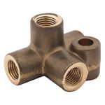 Brake Pipe 4 Way Female 3/8 x 24 UNF 3/16 Pipe - 565719 - Automec