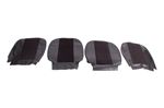 Front Seat Cover Set - Pair - Cloth/Vinyl - Black - RP1425BLACK