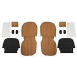 Seat Cover Kit Front (pair) Deluxe Honey Leather Tan Piping MGB 1970-76 - 641747 - Moss