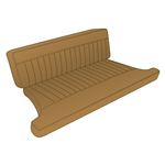 Seat Cover Kit Rear - Vinyl Tan/Tan Piping Type 1 MGB GT 1965-68 - 643205 - Moss