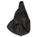 Handbrake Gaiter Black Leather Red Stitching 2006-08 - 650-221