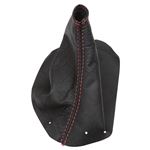Handbrake Gaiter Black Leather Red Stitching 2009-15 - 650-226