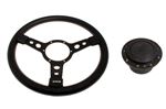 Vinyl 14 Inch Steering Wheel with Black Centre - Black Boss - RP1525 - Mountney