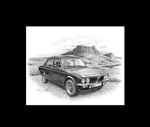 Triumph Dolomite Sprint Personalised Portrait in Black and White - RT1298BW