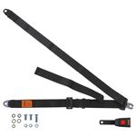 Front Seat Belt Kit - Static Type - 15cm Stalk - Each - Black - 719918A15BLACK - Securon