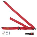 Front Seat Belt Kit - Static Type - 15cm Stalk - Each - Red - 719918A15RED - Securon