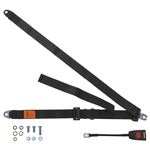 Static Seat Belt Kit Single 30cm Stalk Black - 719918A30BLACK - Securon
