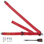 Static Seat Belt Kit Single 30cm Stalk Red - 719918A30RED - Securon