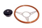 Moto-Lita Steering Wheel and Boss - 14 inch Wood - Drilled Spokes - Dished - Thick Grip - RM8257DTG