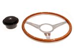 Moto-Lita Steering Wheel and Boss - 14 inch Wood - Slotted Spokes - Dished - Thick Grip - RM8257DSTG