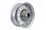 MWS Centre Lock Tubed Type Wire Wheel - Silver Painted - 4.5 x 13 - XW466S