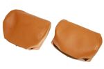 Triumph TR7 Headrest Covers - Small Type - Tan Vinyl - Pair - YKC4249AMCOVER