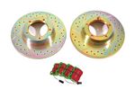 Brake Disc and Pad Kit Front (vented disc-green stuff pads) - RA1358 - Aftermarket