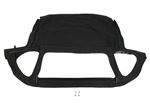 Hood Cover - Black Double Duck - Zip Out Rear Window without Header Rail - AKE5372DUCKZW