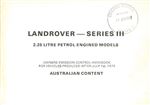 Owners Manual Supplement - Series 3 - 1982 - AKM8153GR - OTP