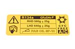 Label Under Bonnet Air Conditioning - BAC102890 - MG Rover