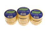Insulation Tape Yellow PVC 19mm x 20mtrs (pack of 10) - CONS2347