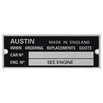 Chassis Plate "Austin Healey" - CRCP312