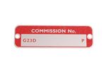 Commission Number Plate - G23D-P - CRCP355