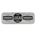 Label - Ignition Coil - Lucas - CRST156