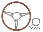 Steering Wheel - 15 inch Riveted Dark Wood Rim - DA4877 - Mountney