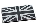Union Jack Metal Self-Adhesive Black-Silver - DA7637 - Britpart
