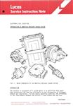 Service Instruction Note - Lucas - Fuel Injection - 1976-1987 - ELECTRONICFUELINJGR - OTP