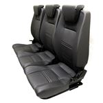 2nd Row Premium High Back 3 Seats Black Leather - EXT0103BL - Exmoor