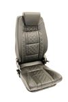 2nd Row Premium High Back Centre Diamond XS Black Leather - EXT0103CDXSBL - Exmoor