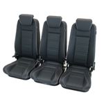 2nd Row Premium High Back 3 Seats XS Black Rack Leather - EXT0103XSBR - Exmoor