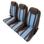 2nd Row Premium High Back 3 Seats XS Vinyl Twin White Stitch - EXT0103XSVINYL - Exmoor