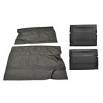 Door Trim Cover Kit Front Pair Black Leather and Stitch - EXT01211BL - Exmoor