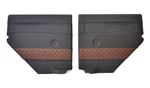 Door Trim Cover Kit 2nd Row Pair XS Black Vinyl and Stitch - EXT01212XSV - Exmoor