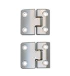Silver Defender Billet Aluminium Rear Half Door Hinge Set - EXT014139 - Exmoor