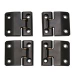 Defender 110 2nd Row Door Hinge Set - Black Billet Aluminium - EXT01430 - Exmoor