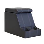 Cubby Box Premium XL Black Leather White Stitch - EXT024PREMBLWS - Exmoor