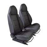 Modular Seats Pair Black Leather - EXT301BL - Exmoor