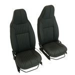 Premium Puma Heated Seat Classic Flute Black Leather (Pair) - EXT307PREMCFBL - Exmoor