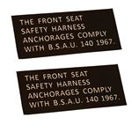 Safety Sticker (Pair) - EXT700033 - Exmoor