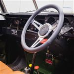 Steering Wheel Silver Spoked with 48 Spline Williams Black Leather Black Series Boss - EXT90083 - Exmoor