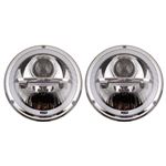 Headlamp 7" LED Chrome (pair) RHD - GAC1904W - Wipac