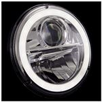Headlamp 7" LED Black (pair) RHD - GAC1905W - Wipac