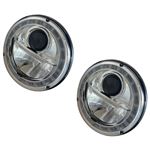 Headlamp 7" LED Chrome (pair) with Indicator LHD - GAC1906INDW - Wipac