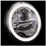 Headlamp 7" LED Black (pair) LHD - GAC1907W - Wipac