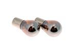 Bulb (382) 12V 21W Amber Silver Sheen BA15S (pair) - GLB382SILVER - Silvatec